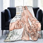 Personalised Father Holds Children's Hands Forever Soft Blanket with 1-6 Names Father's Day Gift for Dad Grandpa