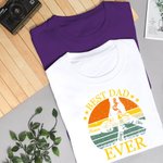 T-shirt personnalisé avec les noms du père et des enfants Cadeau de fête des pères pour papa