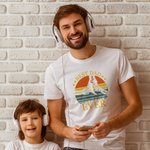 T-shirt personnalisé avec les noms du père et des enfants Cadeau de fête des pères pour papa