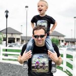 T-shirt 100% Coton Personnalisé avec Noms Personnages Père et Enfant Moto Casque Cadeau Fête des Pères pour Homme Enfant Famille