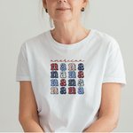 Personalized American Mama Independence Day 4th of July Patriotic T-shirt