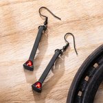 Personalised Horseshoe Nail Earrings With Birthstone