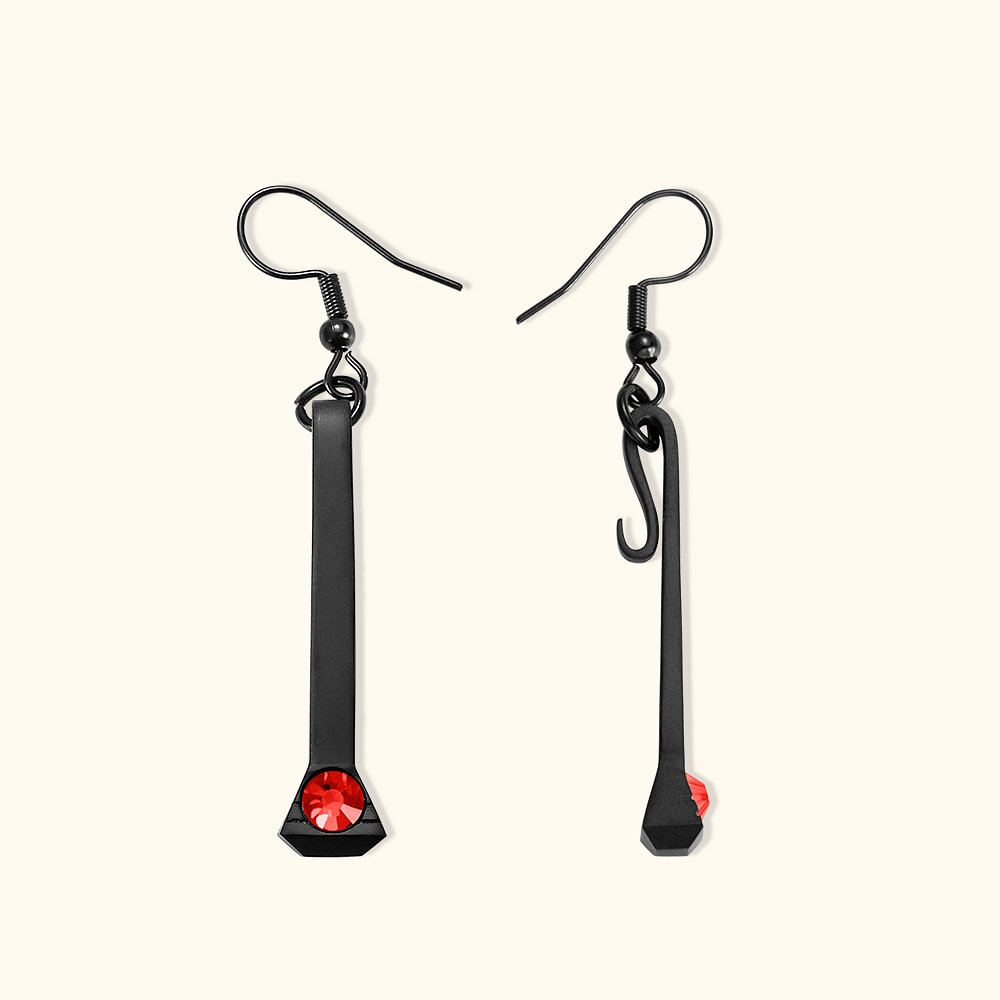 Boucles d'Oreilles Personnalisées avec Pierre de Naissance Pendentif Clous de Fer à Cheval Cadeau pour Femme