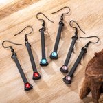 Personalised Horseshoe Nail Earrings With Birthstone