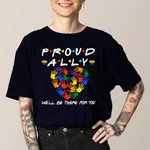 Personalized Cotton LGBT Proud Ally Women Rainbow Palms T-Shirt