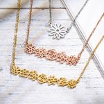 Personalized Birth Flower Necklace for Mother Grandma Jewelry Gift