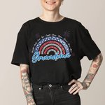 Personalized Independence Day Stars and Stripes Rainbow T-Shirt Gift for Her and Him