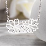 Personalized Birth Flower Necklace for Mother Grandma Jewelry Gift
