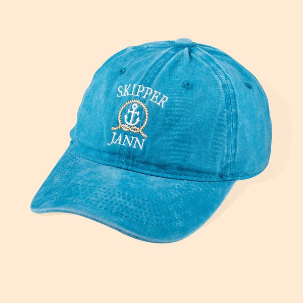 Captain Anchor Logo Baseball Hat with Name