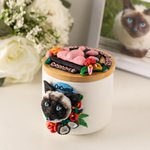 Personalized Handmade Pet Portrait Urn Pet Lovers Gift