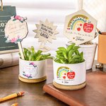 Personalisierte Lehrer Pflanze Pfähle und Blumentopf für Lehrer Appreciation Geschenk