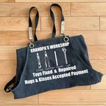 Personalized Grandpa's Workshop Apron with Adjustable Straps and Large Pockets
