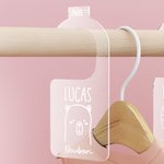 Personalized Acrylic Nursery Closet Divider Hangers with Name Set of 7