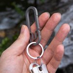 Personalised Ultralight Anti Lost Titanium Carabiner Keychain Key Organizer