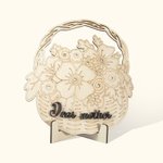 Personalised Flower Stand Shelf Sitter Sign with Text