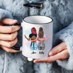 Tasse personnalisée pour ami(e) La vie est meilleure avec des amies.