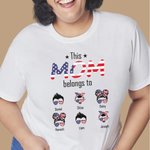 Personalized This MOM Belongs To These Kids T-Shirt Gifts for American Independence Day 4th of July