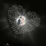 Personalized Photo Projection Baby Feet Heart Necklace with Names