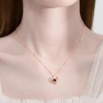 Collier Photo Projection Personnalisée Forme Coeur Micro Sculpté Cadeau Anniversaire Saint Valentin pour Femme