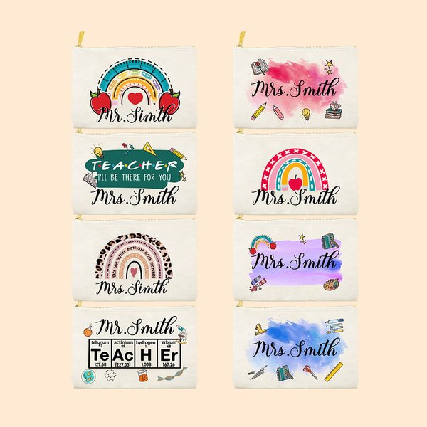 Astuccio portamatite personalizzato per trucco con nome per il regalo di apprezzamento dell'insegnante