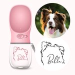 Borraccia portatile per cane personalizzata con nome e design unico regalo utile per viaggi e passeggiate all'aperto per cani