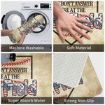 Personalisierte Baseball Willkommen Flanell Fußmatte für 4. Juli