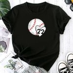 Numéro de baseball Softball personnalisé T-shirt unisexe