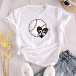 Numéro de baseball Softball personnalisé T-shirt unisexe