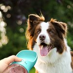 Borraccia portatile per cane personalizzata con nome e design unico regalo utile per viaggi e passeggiate all'aperto per cani