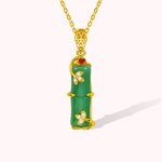 Collier Pierre Personnalisée Breloque en Jade Naturel Cadeau Anniversaire Fête pour Femme