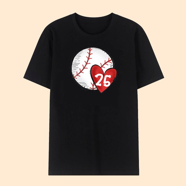 Numéro de baseball Softball personnalisé T-shirt unisexe