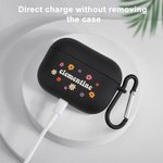 Personalized Vintage Smile Daisy Flower Boho Hippie AirPods Pro Case Cover with Keychain