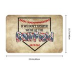 Personalisierte Baseball Willkommen Flanell Fußmatte für 4. Juli
