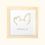 Personalised Pet Head Portrait Photo Frame with Name