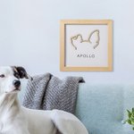 Personalised Pet Head Portrait Photo Frame with Name