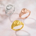 Anillo Personalizado Flor de Nacimiento Ramo de Plata para Mujer