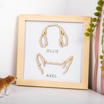 Personalised Pet Head Portrait Photo Frame with Name