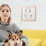 Personalised Pet Head Portrait Photo Frame with Name