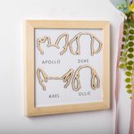 Personalised Pet Head Portrait Photo Frame with Name