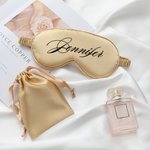 Personalisierte Satin Name Augenmaske mit Beutel Bachelorette Party Hochzeit Geschenk für Sie