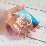 Personalisierte schillernde Ultraschall ID Badge Buddy mit Blume Badge Reel für medizinische Mitarbeiter