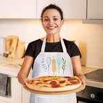 Personalized Linen Kitchen Apron with Pocket