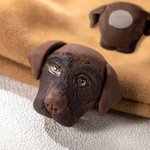 Personalisierte handgemachte Ton Haustier Porträt Schlüsselanhänger Ohrringe Halskette Magnet Kühlschrank Aufkleber Geburtstag Geschenk für Tierliebha