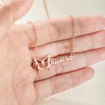 Personalisierte Geburt Monat Schmetterling Name Halskette Schmuck