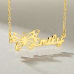 Personalisierte Geburt Monat Schmetterling Name Halskette Schmuck