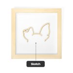 Personalised Pet Head Portrait Photo Frame with Name