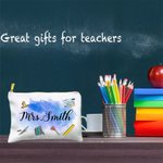 Estuche de Maquillaje Personalizado con Nombre para Regalo de Agradecimiento a Profesores