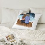Personalized Mother and Daughter Forever Linked Together Pillow Cover Mother's Day Home Decoration Birthday Anniversary Gift for Mom