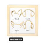 Personalised Pet Head Portrait Photo Frame with Name