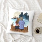 Personalized Mother and Daughter Forever Linked Together Pillow Cover Mother's Day Home Decoration Birthday Anniversary Gift for Mom